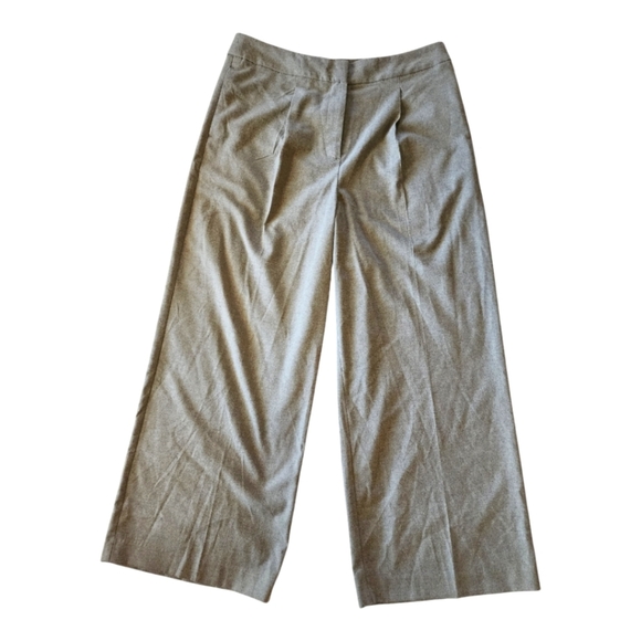 Worthington Wide-Leg Gray Trousers Size 12 Work Casual Stretch Blend NEW - Picture 1 of 8
